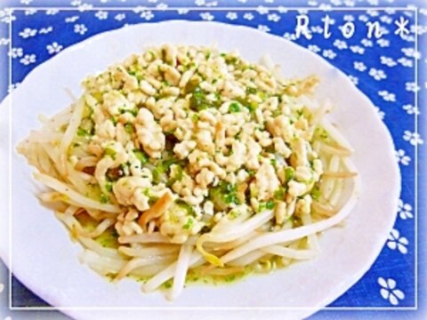 青菜ふりかけで作る★もやしの鶏あんかけ